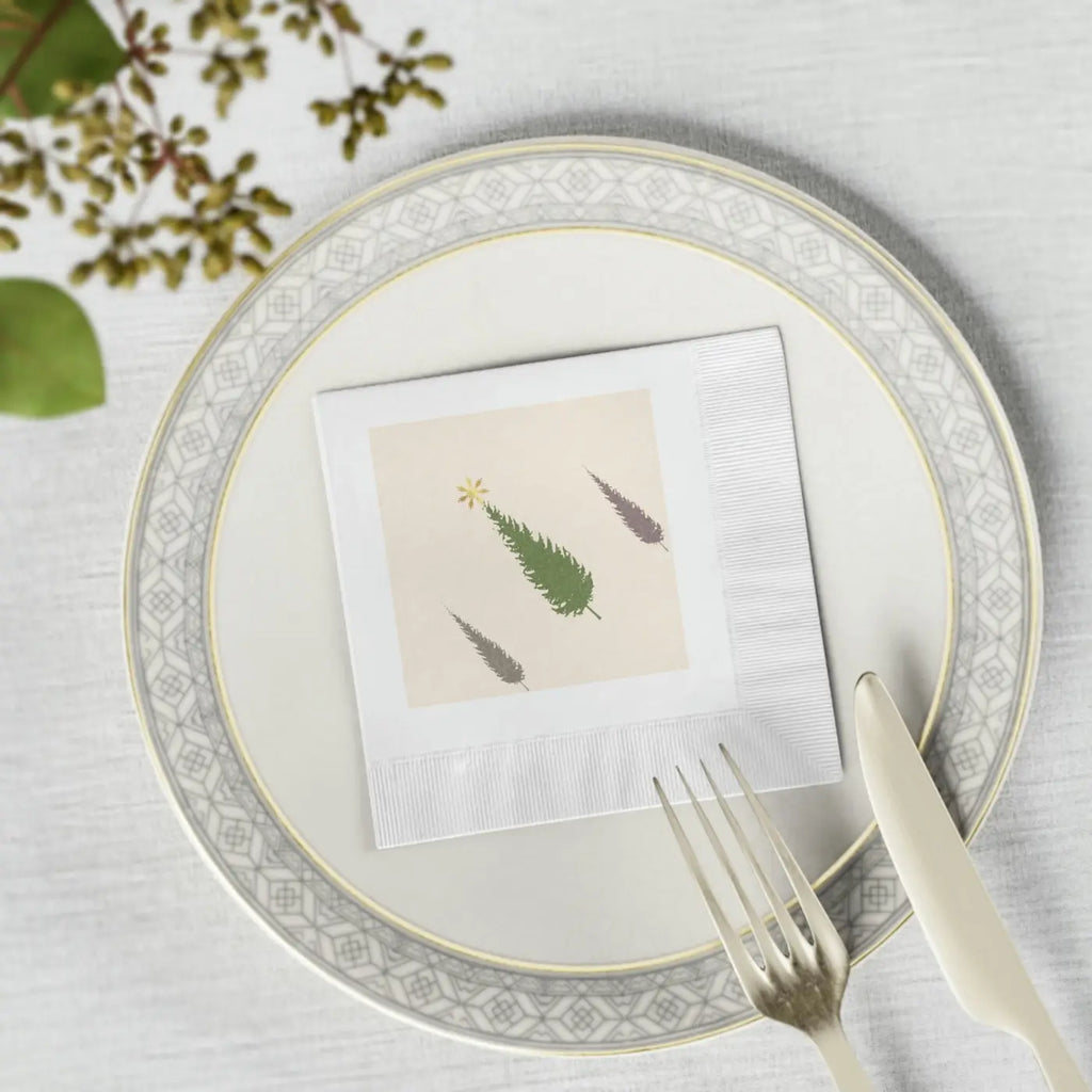 White Coined Napkins - Elegant Dining Essential - DipaliZ