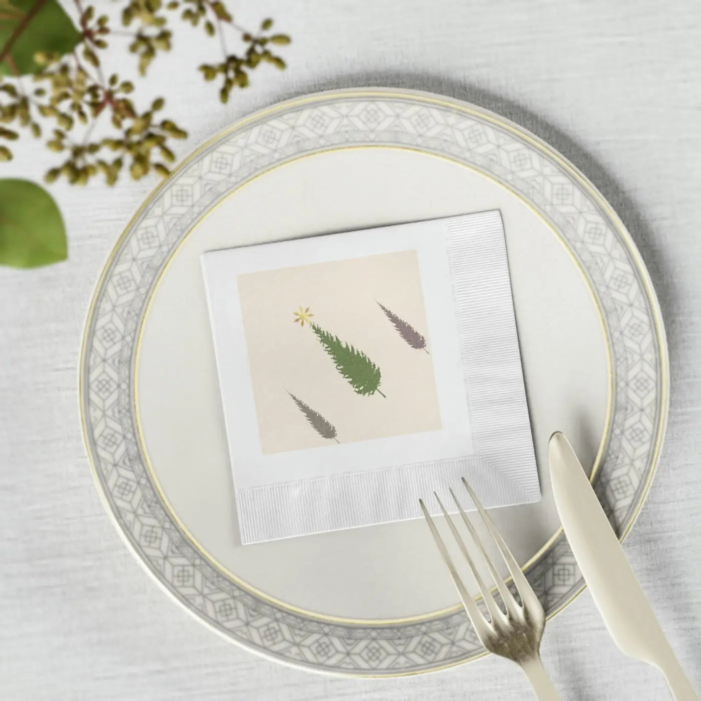 White Coined Napkins - Elegant Dining Essential - DipaliZ