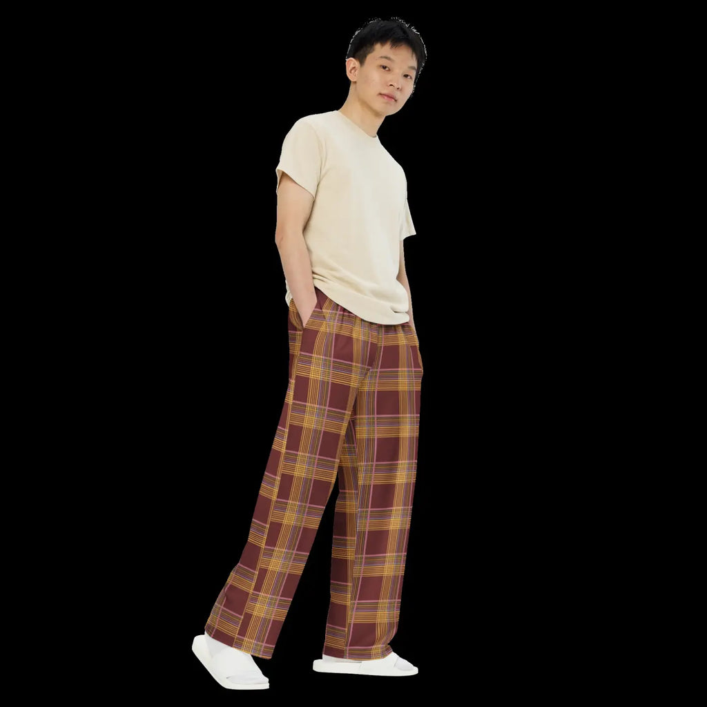Wide Leg Pants - Striped Comfort Style - DipaliZ