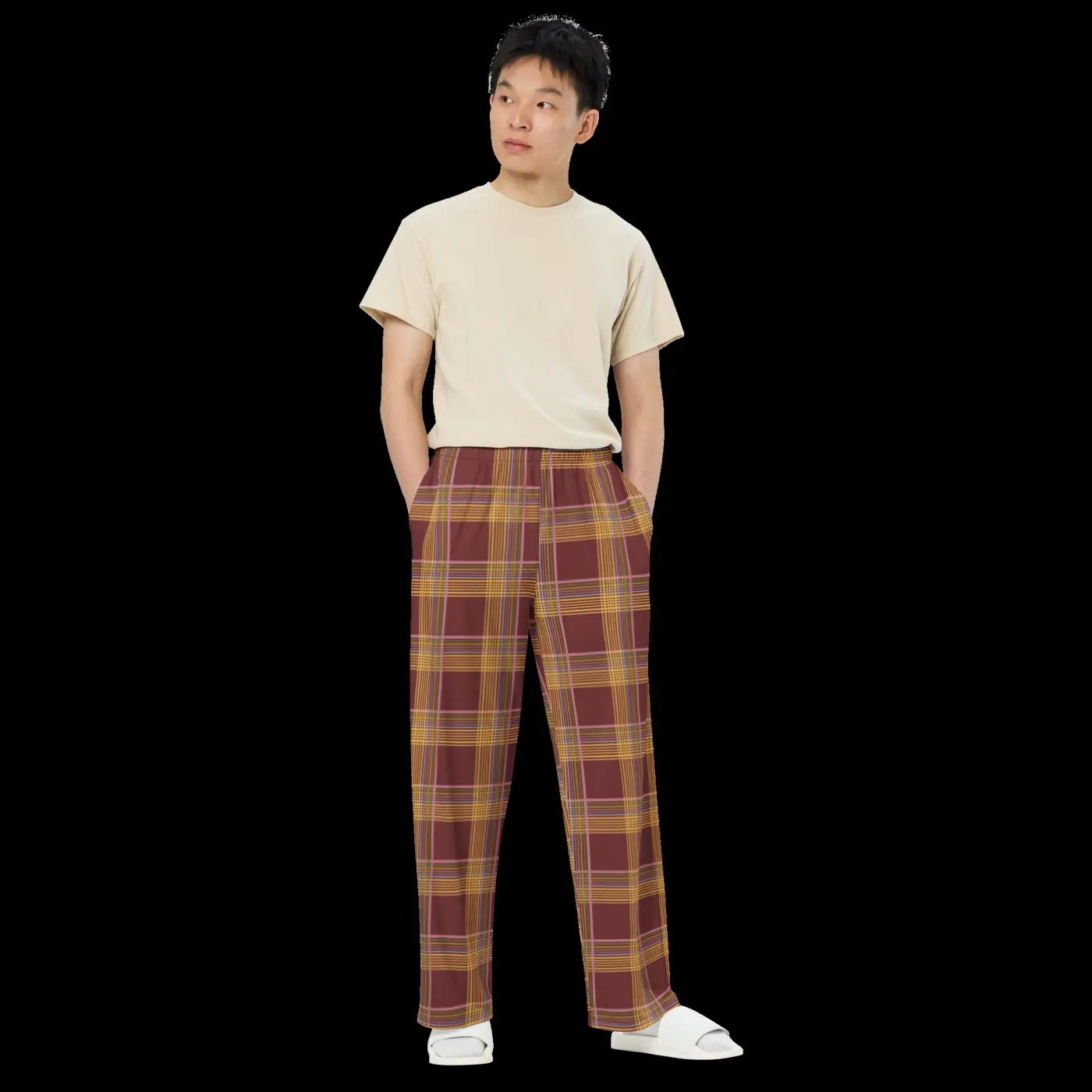 Wide Leg Pants - Striped Comfort Style - DipaliZ