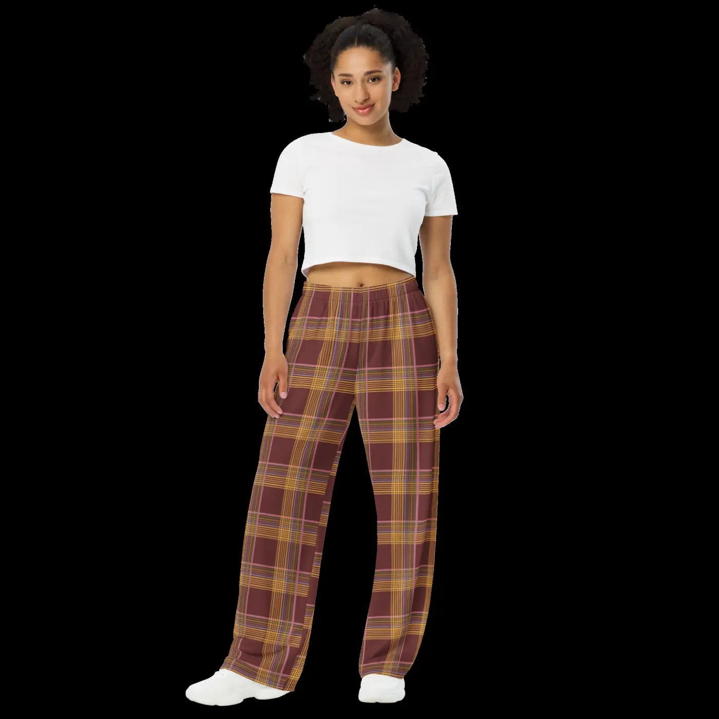 Wide Leg Pants - Striped Comfort Style - DipaliZ
