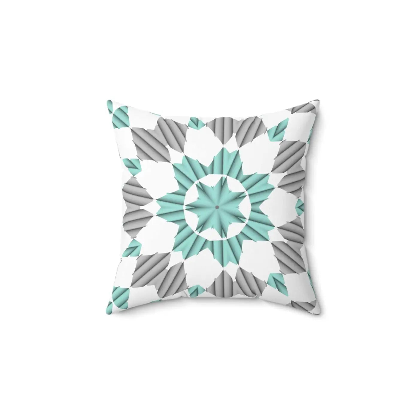 Teal Abstract Pattern Polyester Square Pillow - Bold Home Decor - DipaliZ