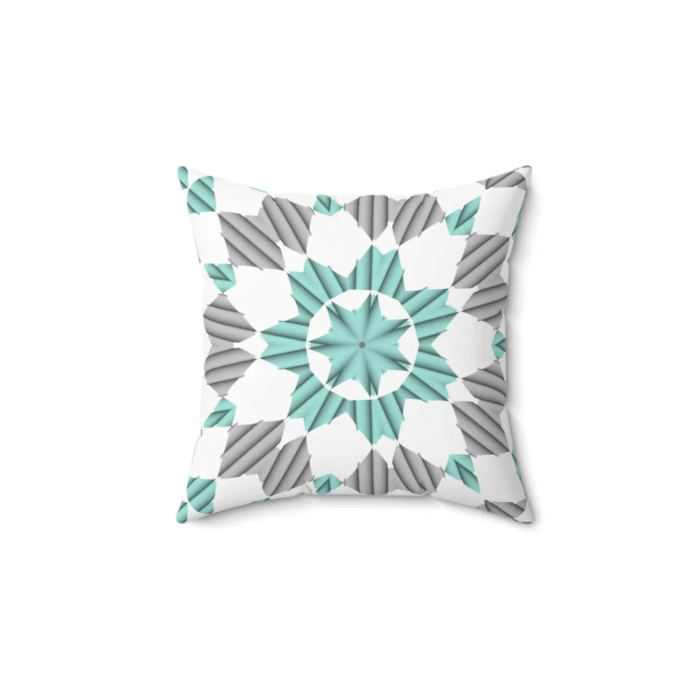 Teal Abstract Pattern Polyester Square Pillow - Bold Home Decor - DipaliZ