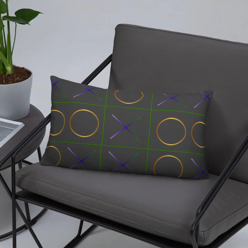 Tic Tac Toe Throw Pillow - Chic Game Design - DipaliZ