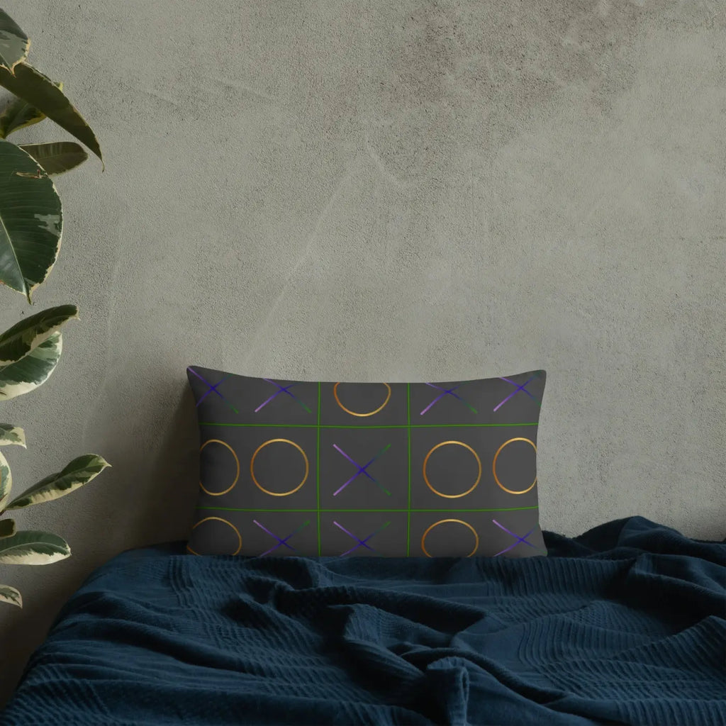 Tic Tac Toe Throw Pillow - Chic Game Design - DipaliZ