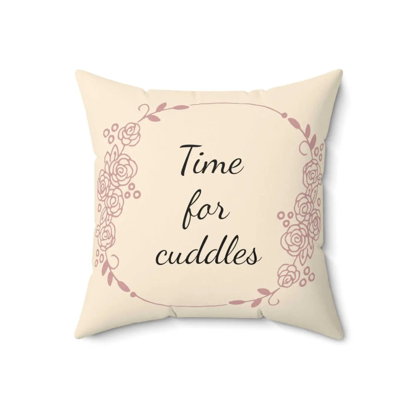 Time For Cuddles Throw Pillow - Polyester Square Comfort - DipaliZ