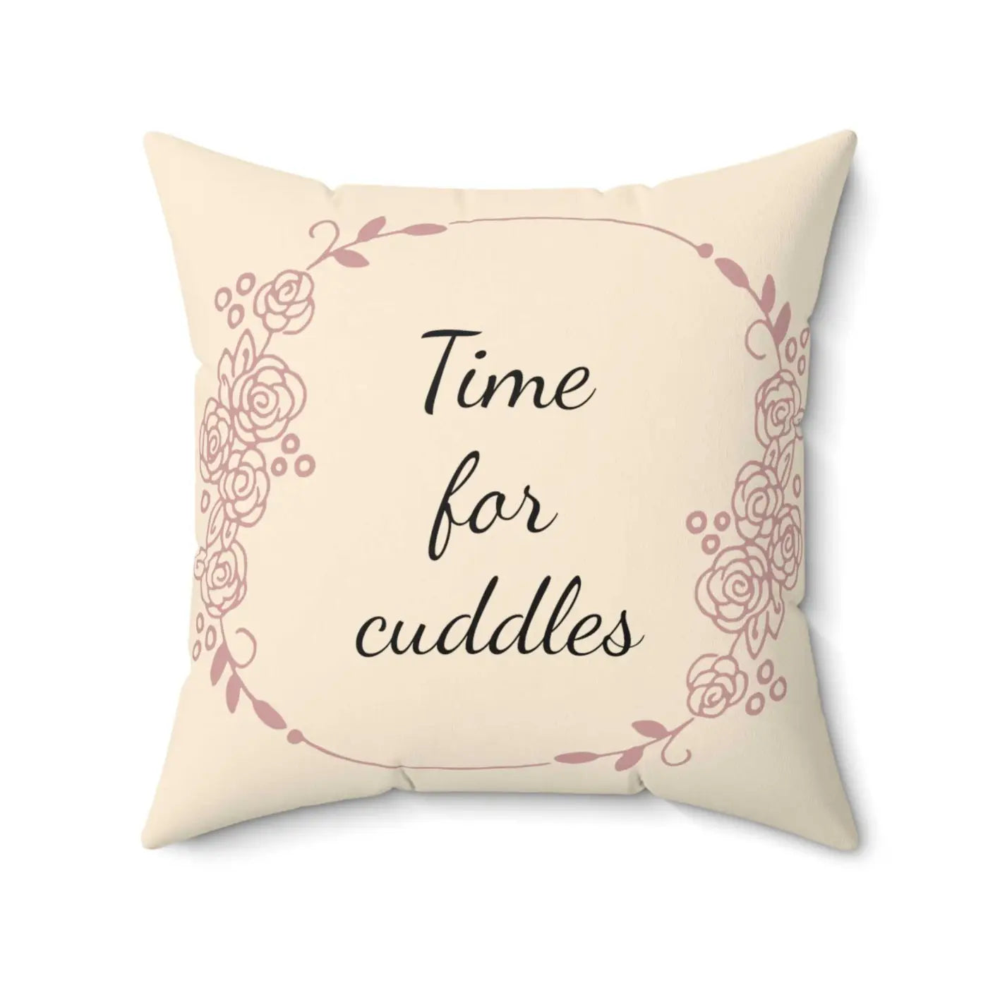 Time For Cuddles Throw Pillow - Polyester Square Comfort - DipaliZ
