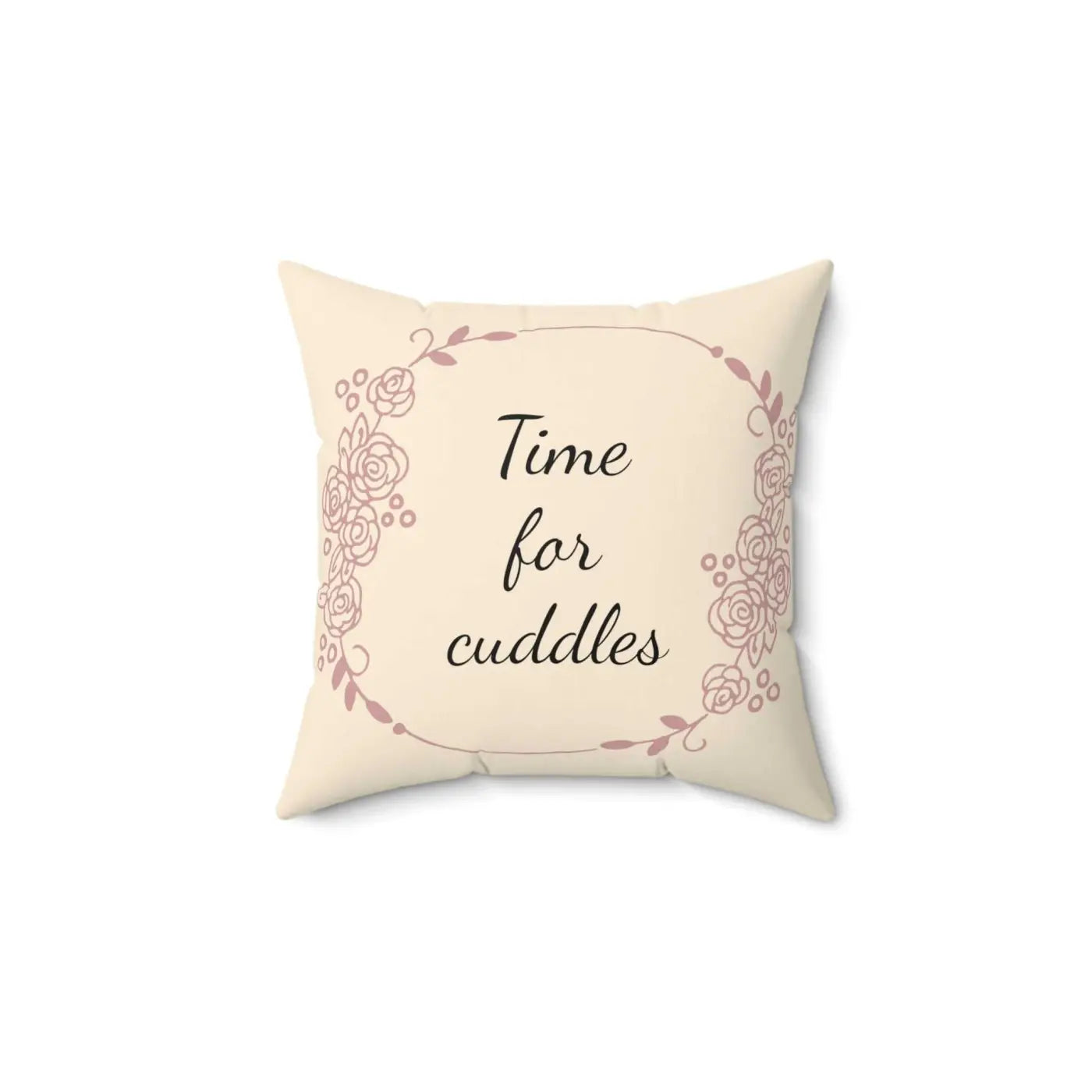 Time For Cuddles Throw Pillow - Polyester Square Comfort - DipaliZ