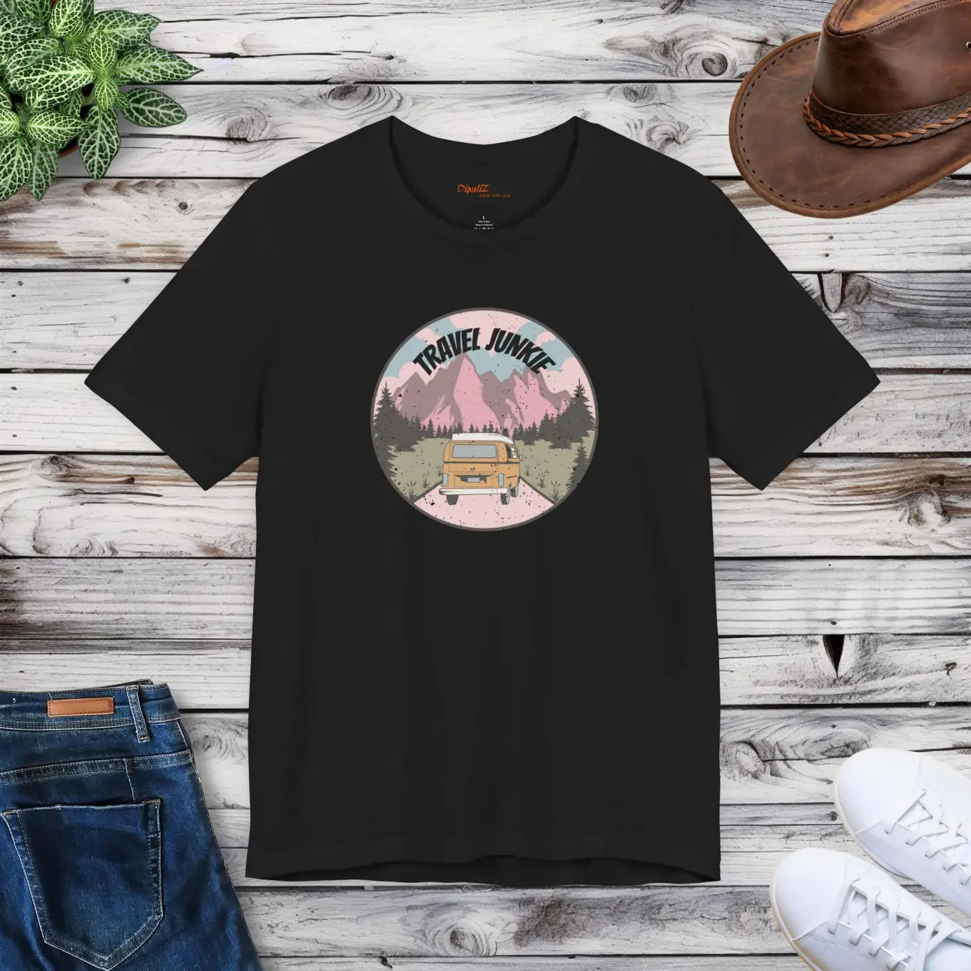 Travel Junkie T-Shirt - Unisex Outdoor Adventure Tee - DipaliZ