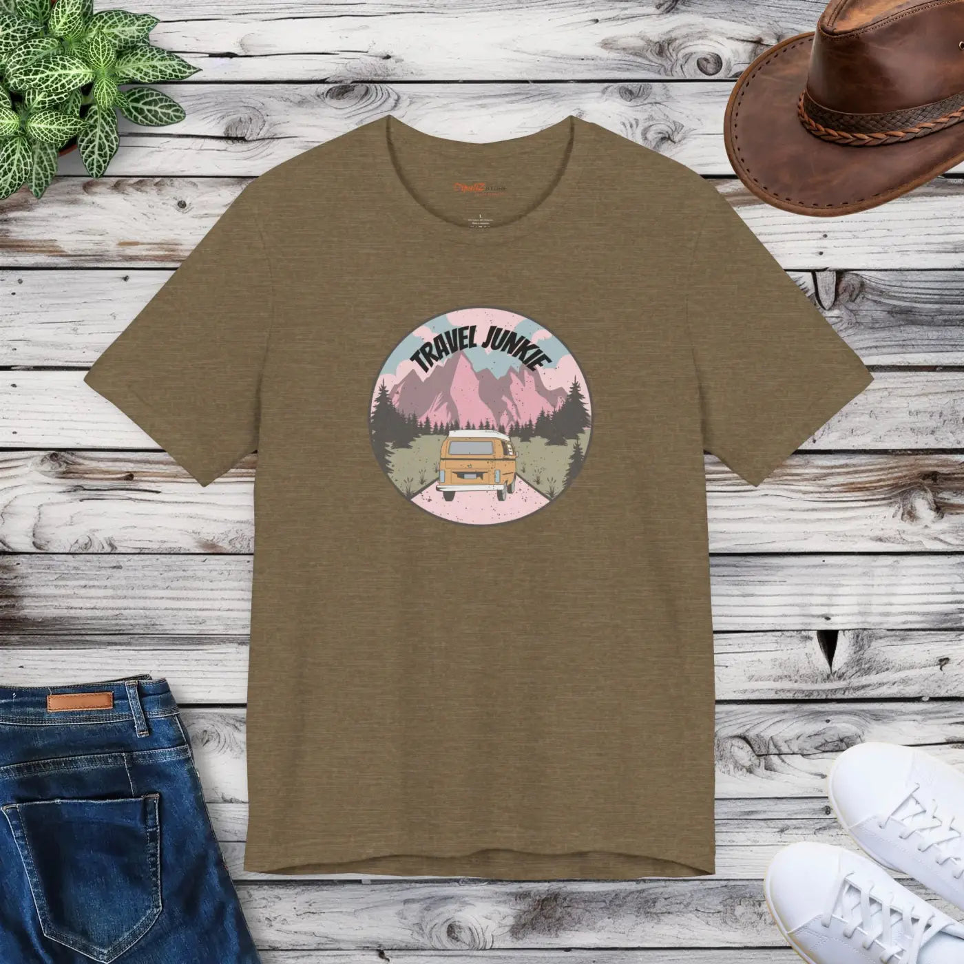 Travel Junkie T-Shirt - Unisex Outdoor Adventure Tee - DipaliZ