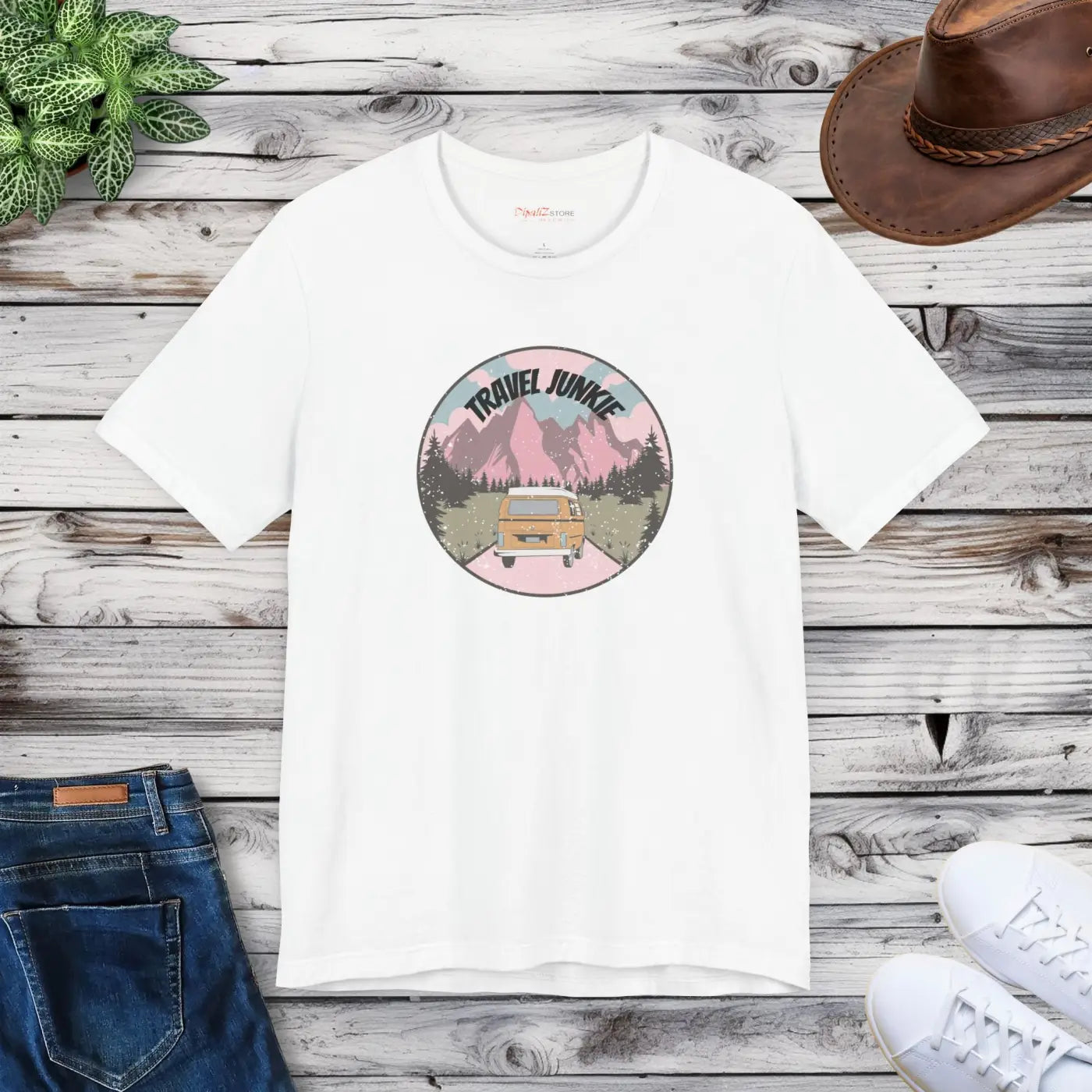 Travel Junkie T-Shirt - Unisex Outdoor Adventure Tee - DipaliZ