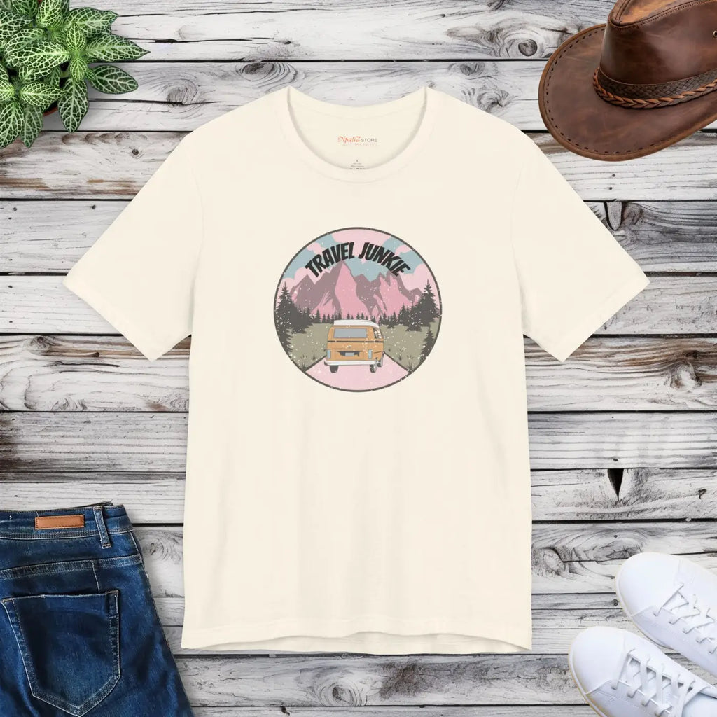 Travel Junkie T-Shirt - Unisex Outdoor Adventure Tee - DipaliZ