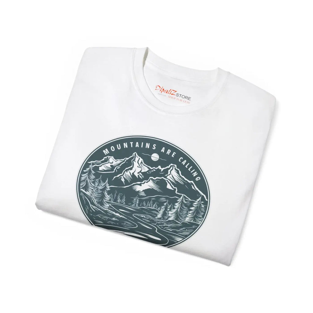Mountains Are Calling T-Shirt - Eco-Friendly Adventure Tee - DipaliZ
