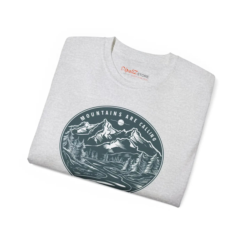 Mountains Are Calling T-Shirt - Eco-Friendly Adventure Tee - DipaliZ