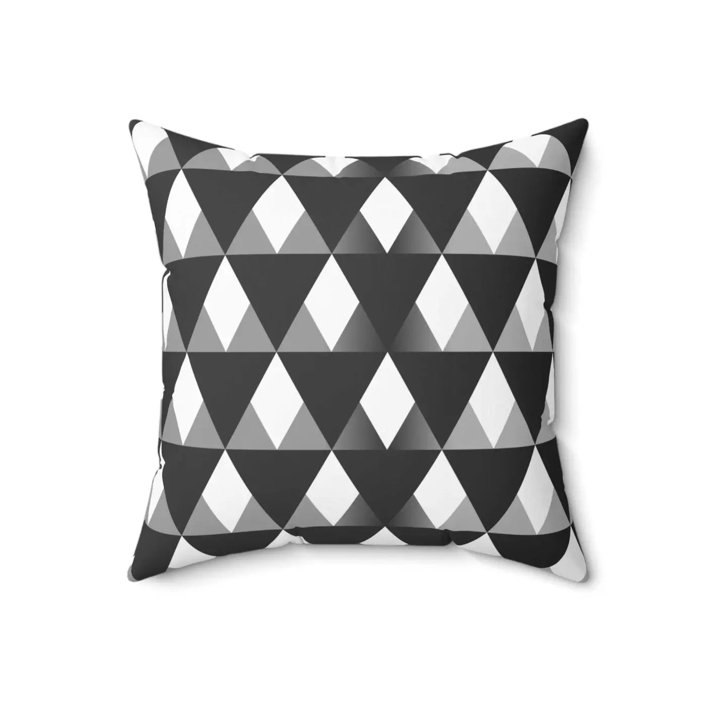 Polyester Square Pillow - Vibrant Triangular Pattern - DipaliZ