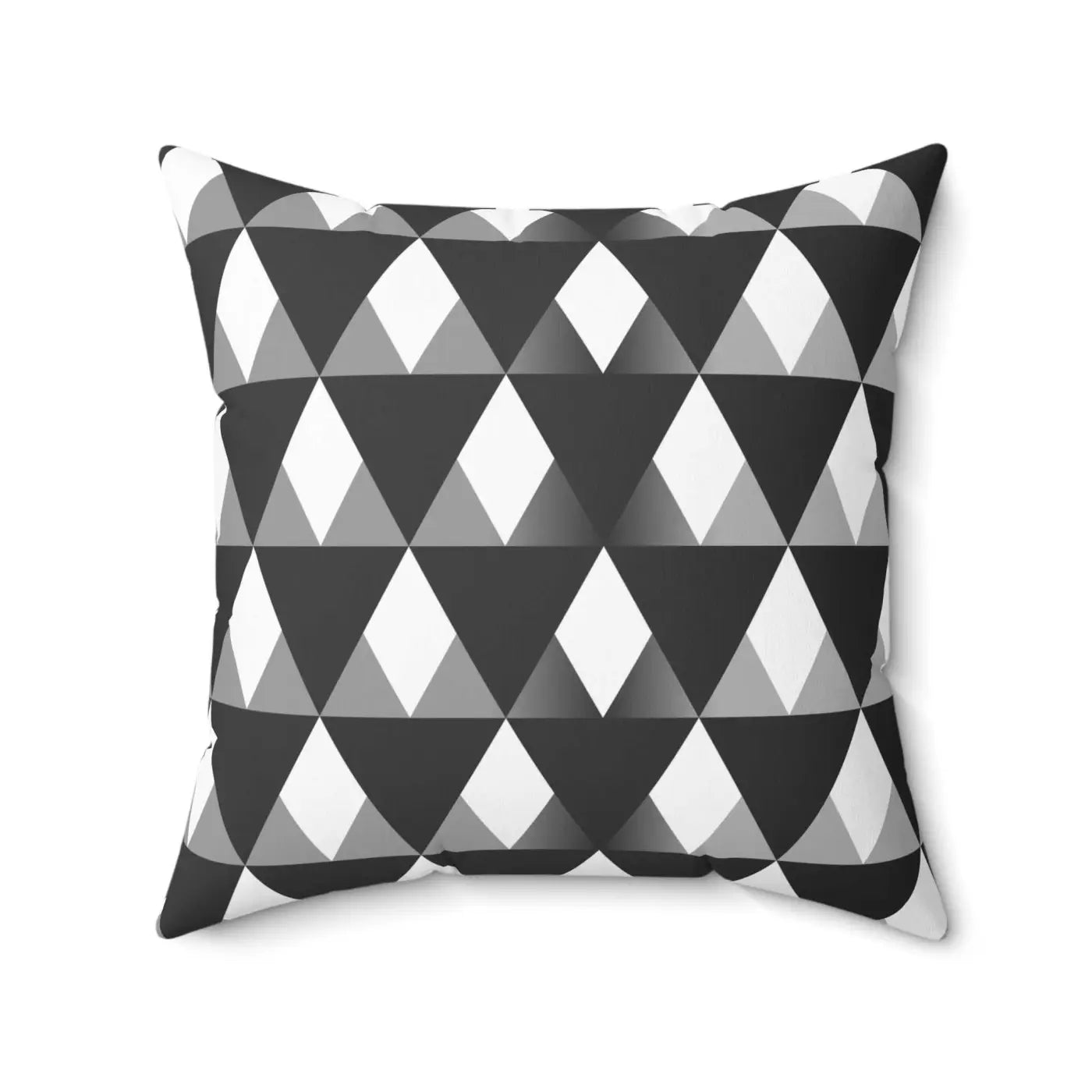 Polyester Square Pillow - Vibrant Triangular Pattern - DipaliZ