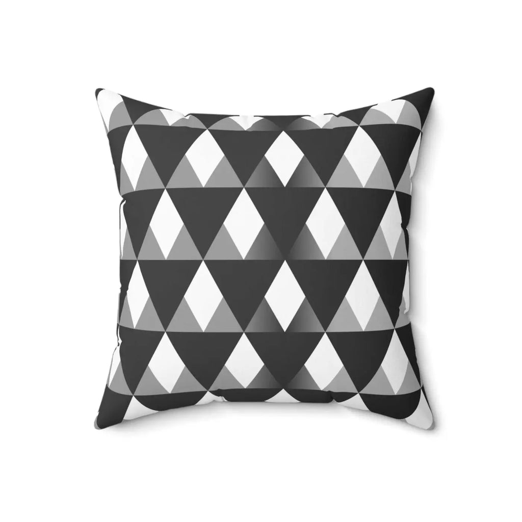 Polyester Square Pillow - Vibrant Triangular Pattern - DipaliZ