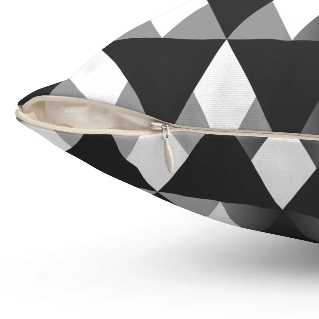 Polyester Square Pillow - Vibrant Triangular Pattern - DipaliZ