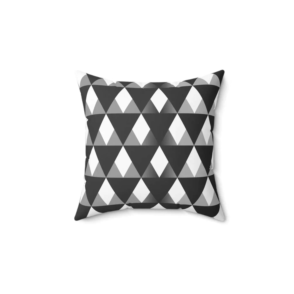 Polyester Square Pillow - Vibrant Triangular Pattern - DipaliZ