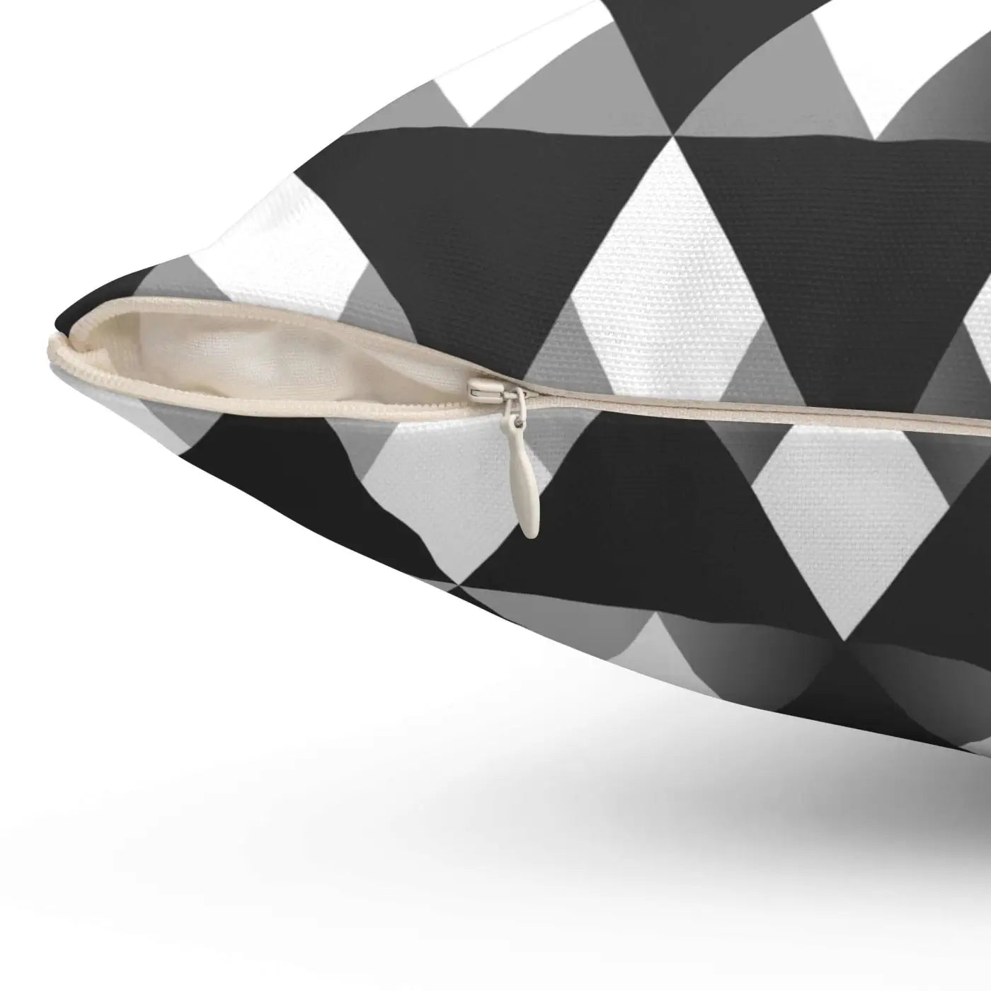 Polyester Square Pillow - Vibrant Triangular Pattern - DipaliZ