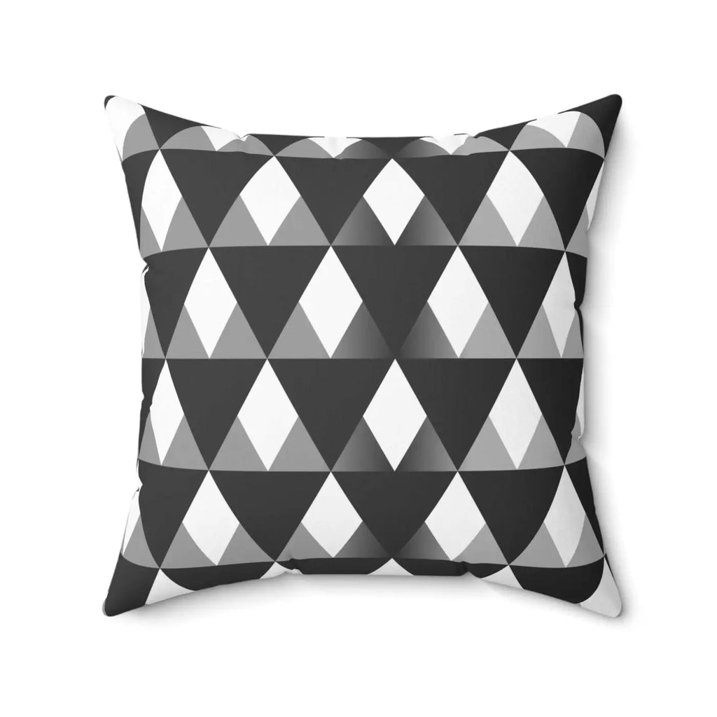 Polyester Square Pillow - Vibrant Triangular Pattern - DipaliZ