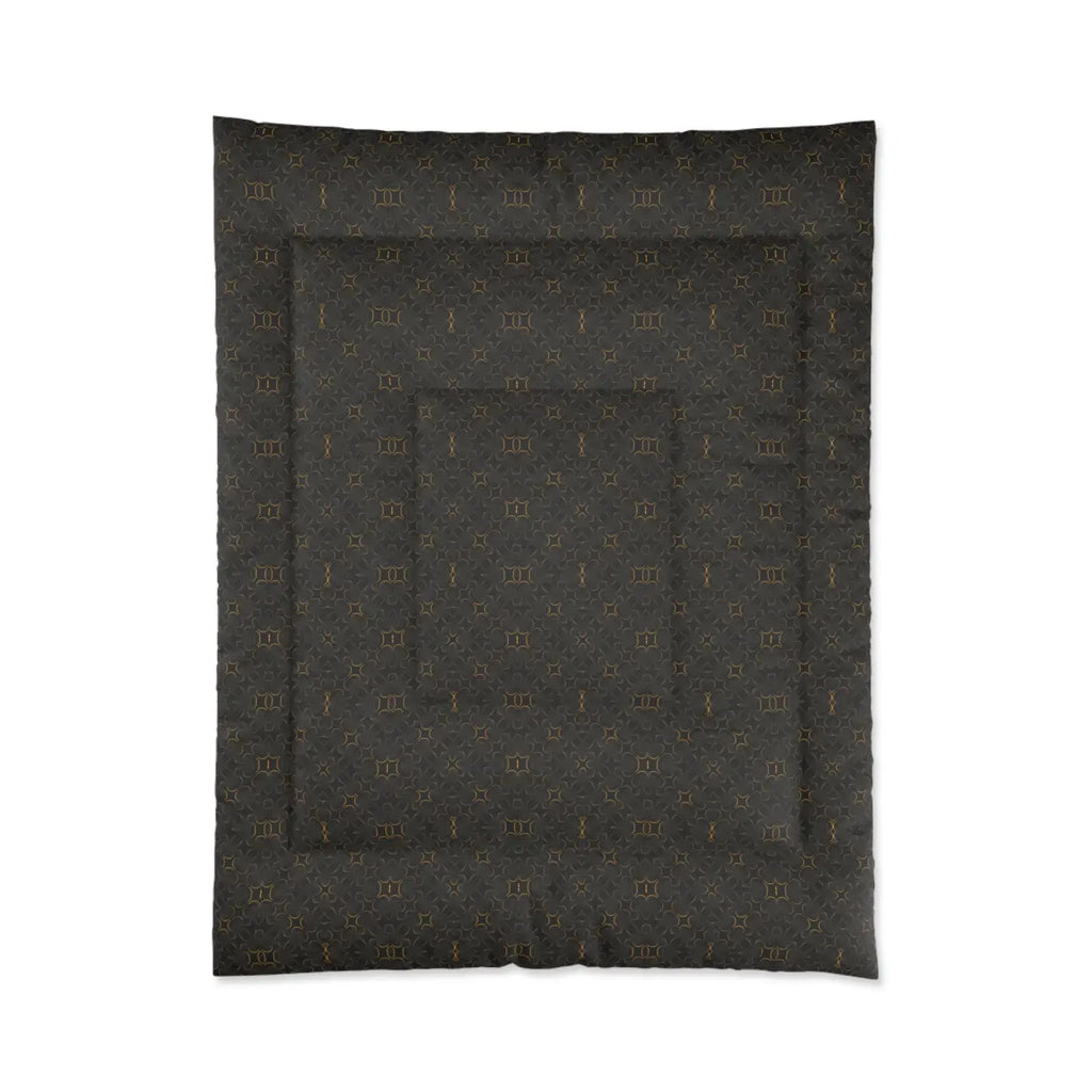 Gold Pattern Black Comforter - Cozy Eco-Friendly Gifts - DipaliZ