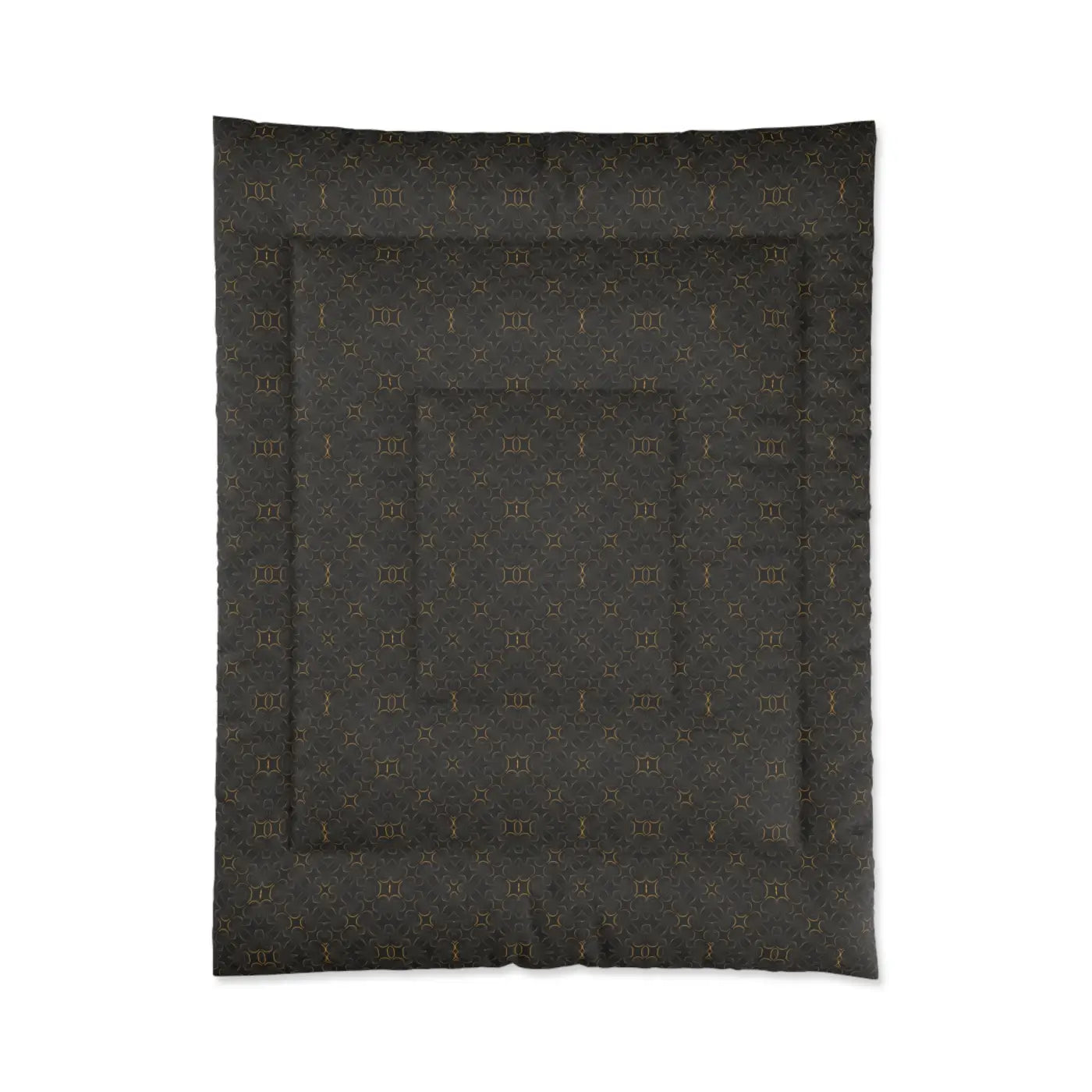 Gold Pattern Black Comforter - Cozy Eco-Friendly Gifts - DipaliZ