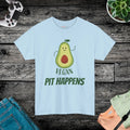 Vegan Pit Happens Heavy Cotton Tee - Guacamole Design - DipaliZ