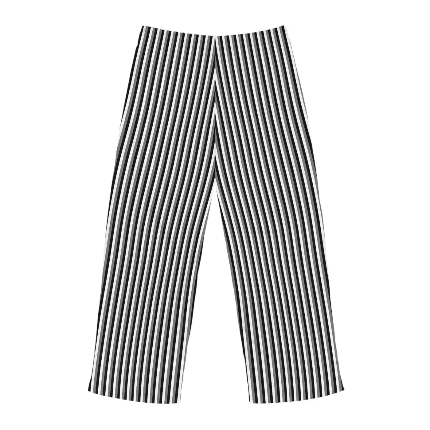 Vertical Black and White Stripe Pajama Pants - DipaliZ