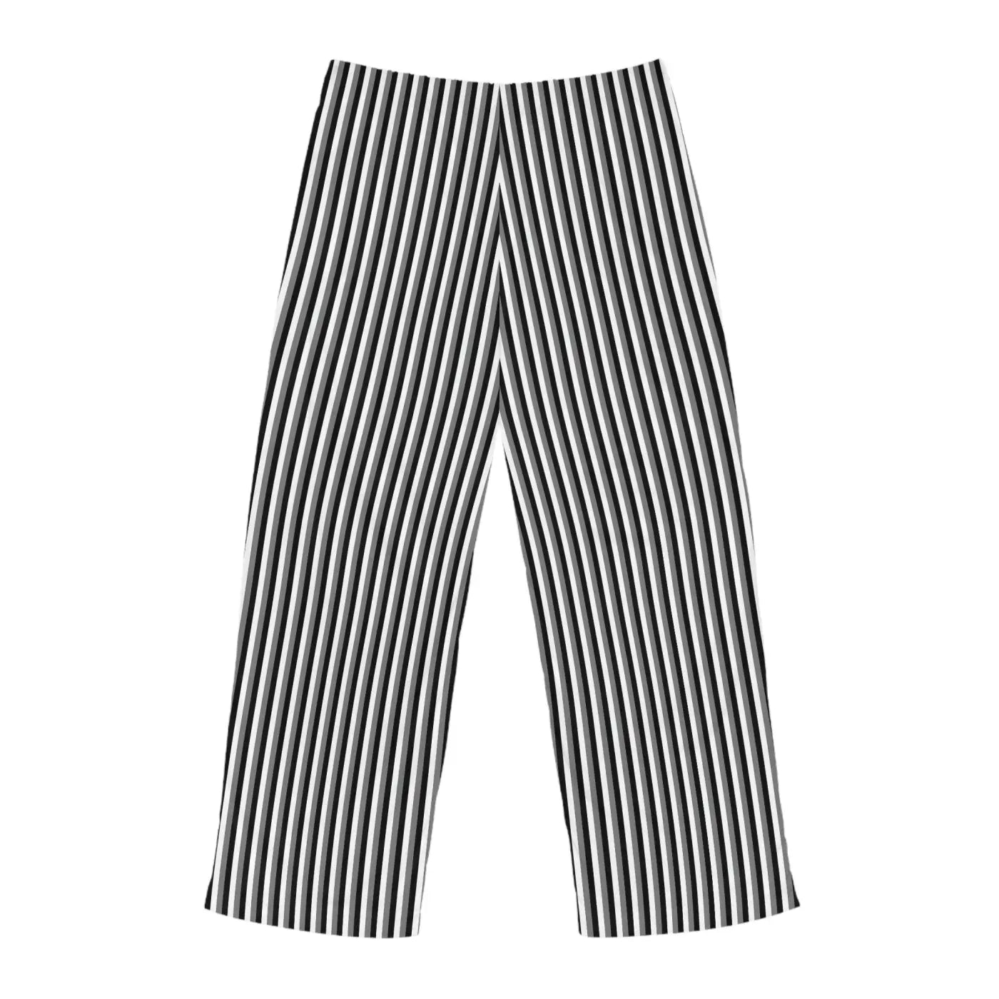 Vertical Black and White Stripe Pajama Pants - DipaliZ