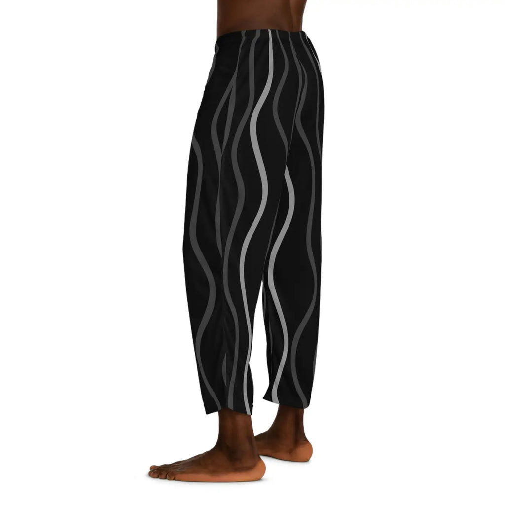 Wavy Vertical Stripe Pajama Pants - Loungewear - DipaliZ
