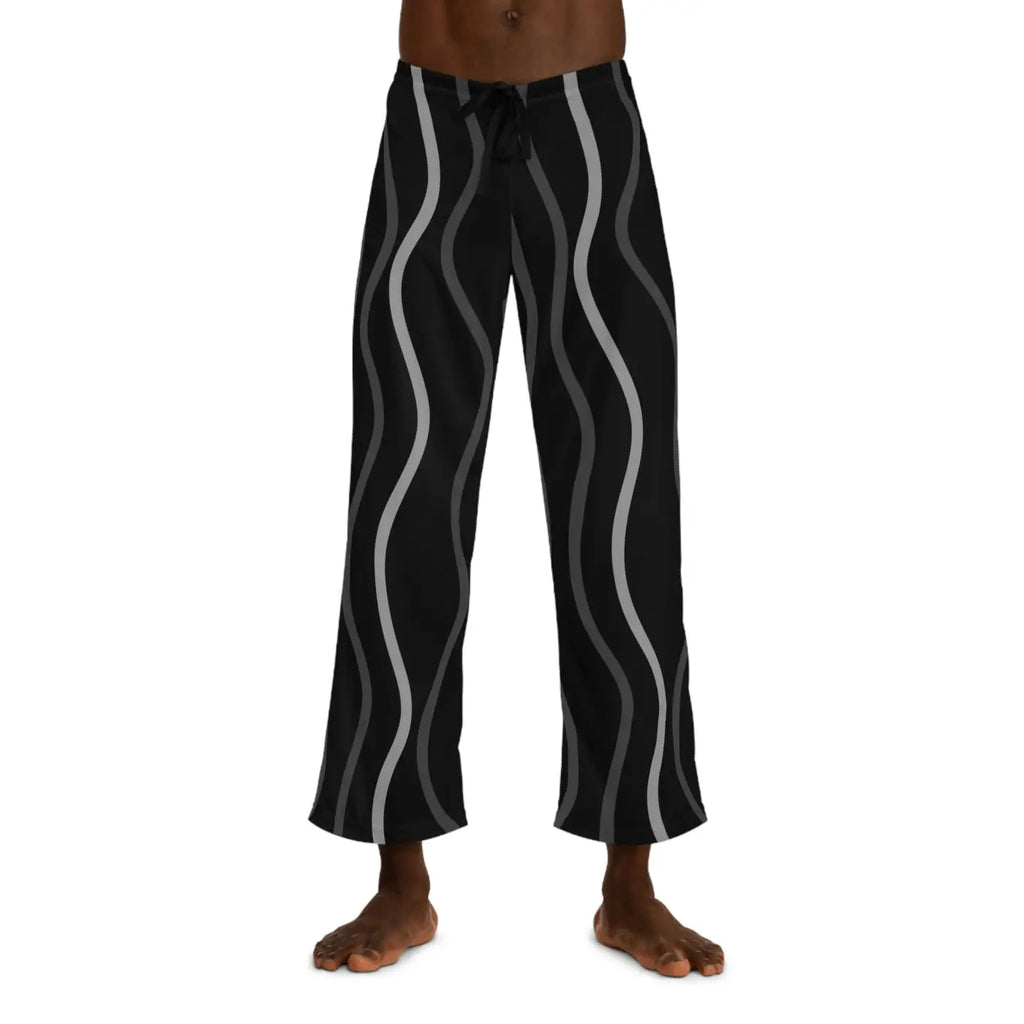 Wavy Vertical Stripe Pajama Pants - Loungewear - DipaliZ