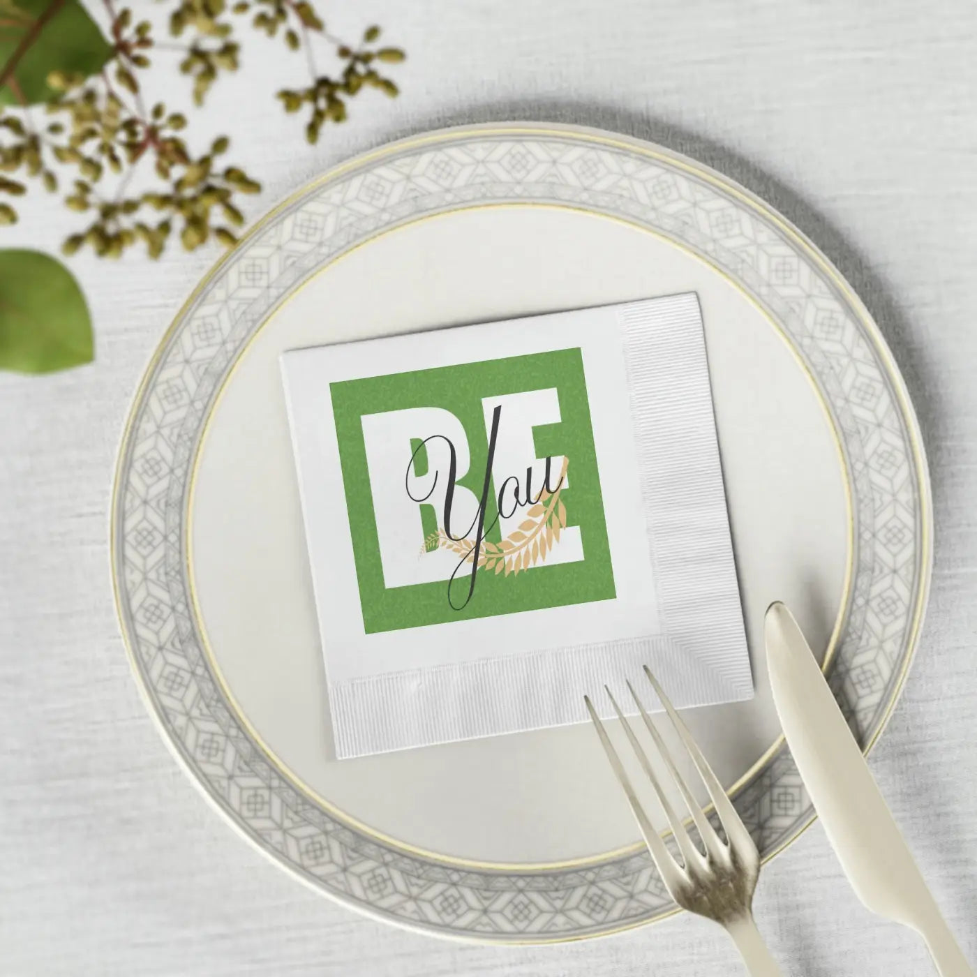 White Coined Napkins - Elegant Party Essential - DipaliZ