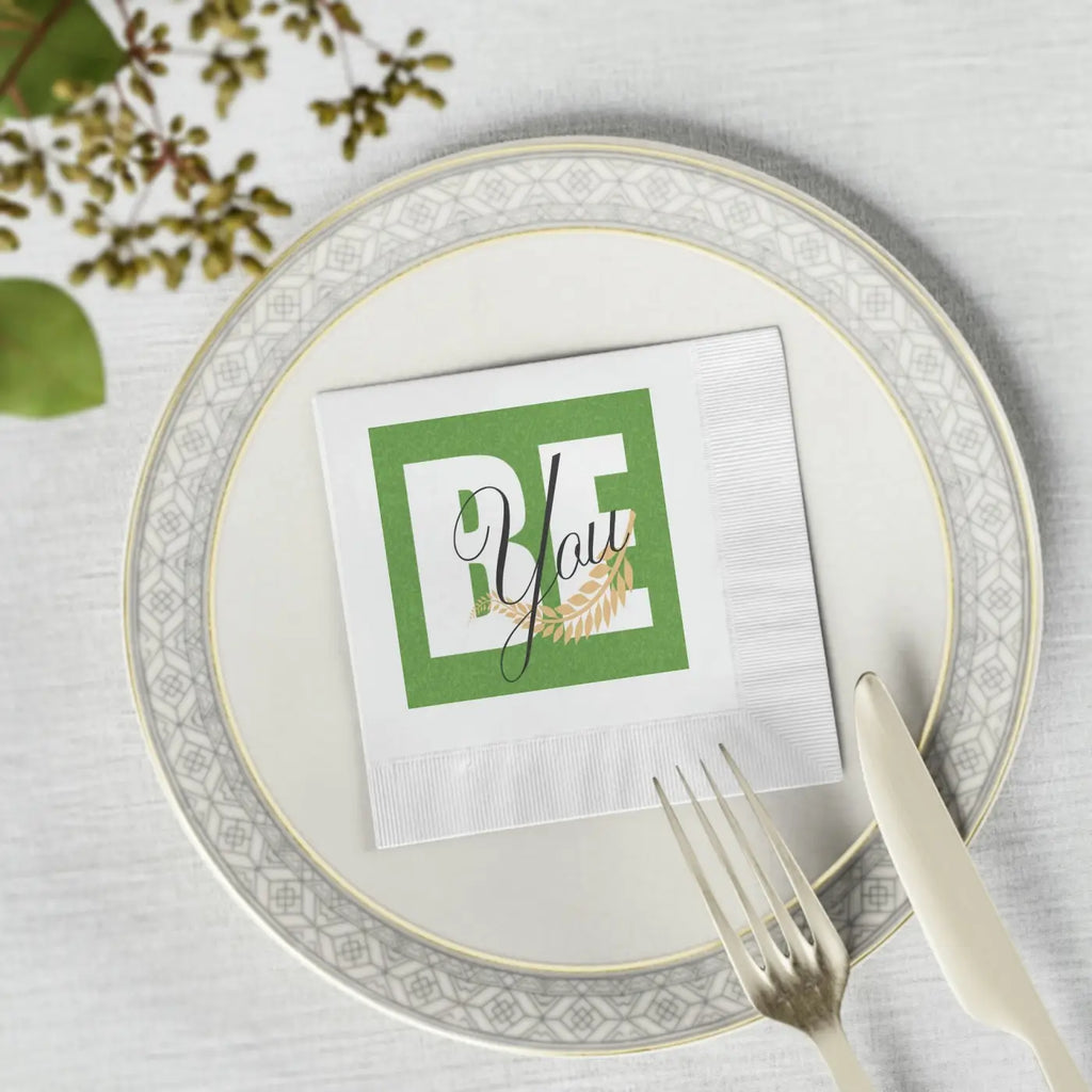 White Coined Napkins - Elegant Party Essential - DipaliZ