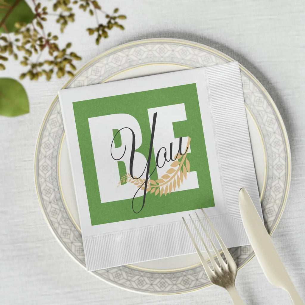 White Coined Napkins - Elegant Party Essential - DipaliZ