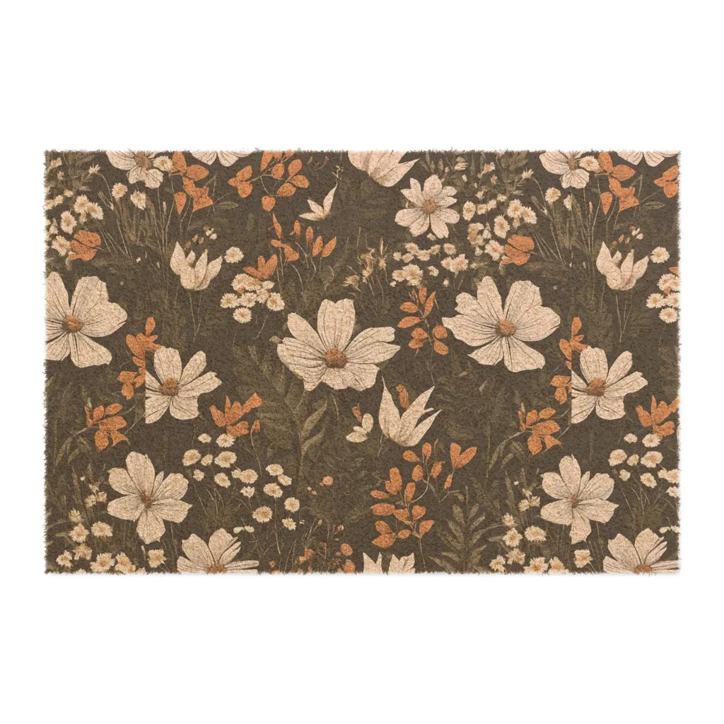 Wild Flowers Doormat - Tufted Coir Coconut Fiber - DipaliZ