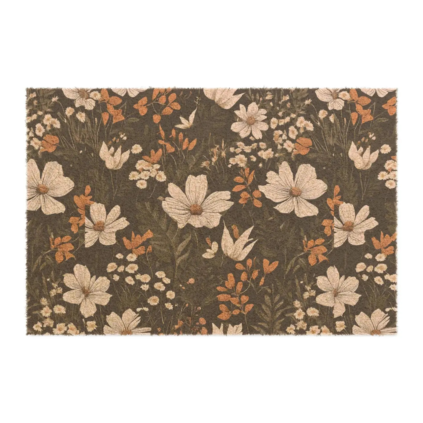 Wild Flowers Doormat - Tufted Coir Coconut Fiber - DipaliZ