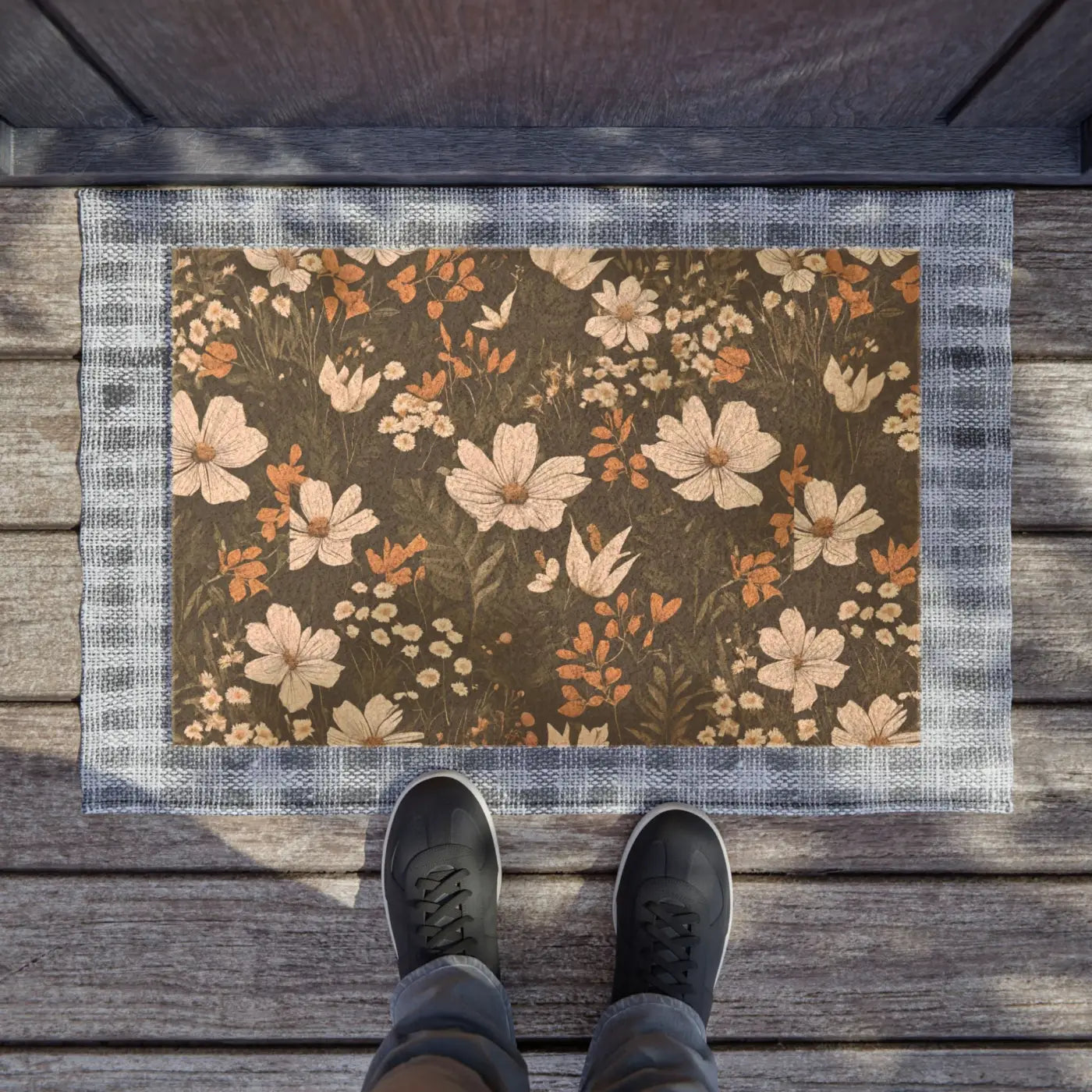 Wild Flowers Doormat - Tufted Coir Coconut Fiber - DipaliZ