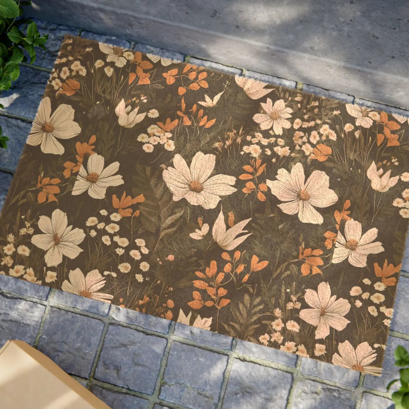 Wild Flowers Doormat - Tufted Coir Coconut Fiber - DipaliZ