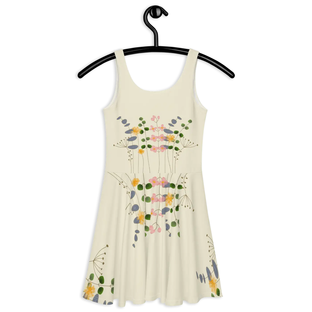 Skater Dress - Wild Flowers Flared Skirt Design - DipaliZ