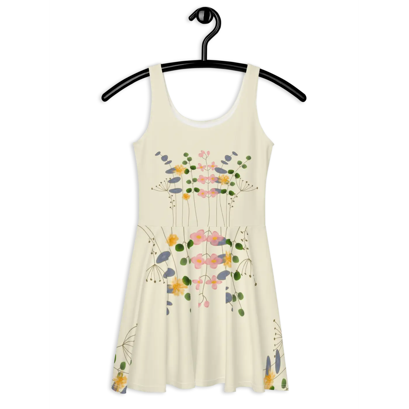 Skater Dress - Wild Flowers Flared Skirt Design - DipaliZ