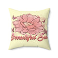 Spun Polyester Square Pillow - Modern Cozy Home Decor - DipaliZ