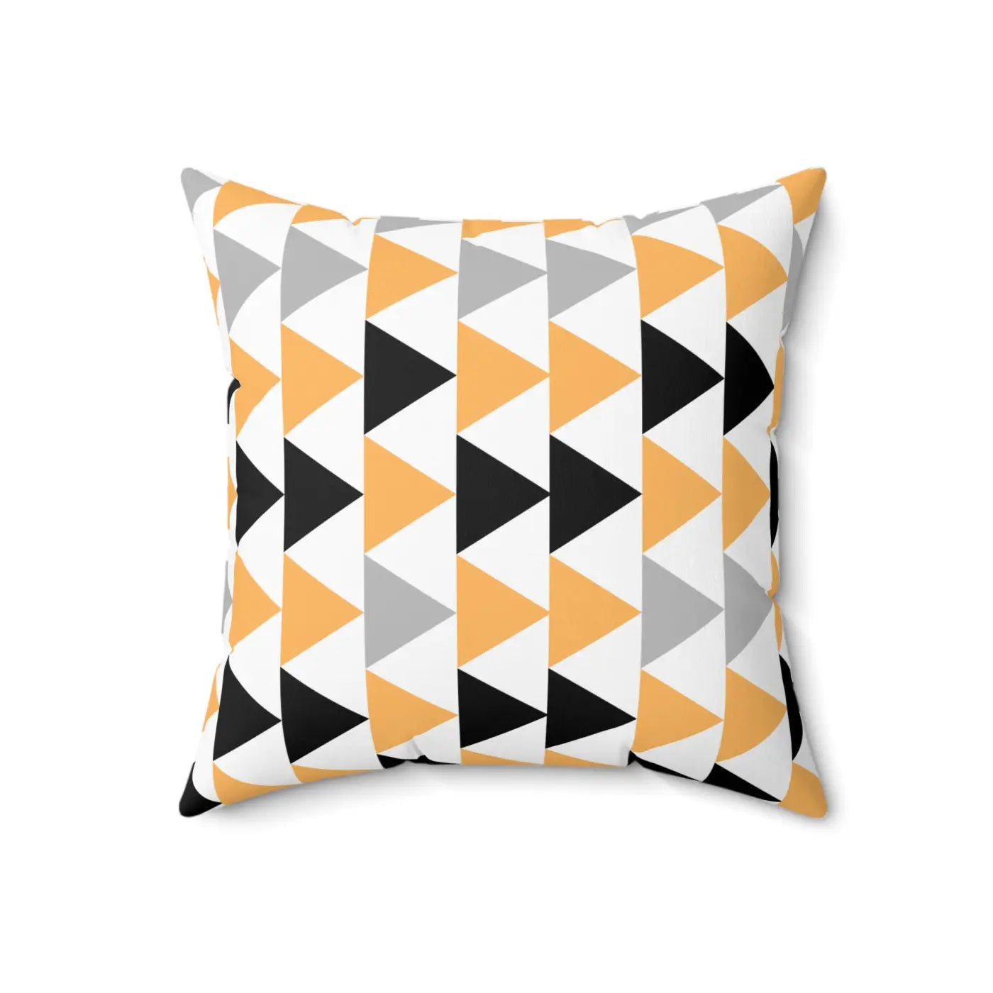 Bold Grey Black Polyester Square Pillow - Spun Comfort - DipaliZ