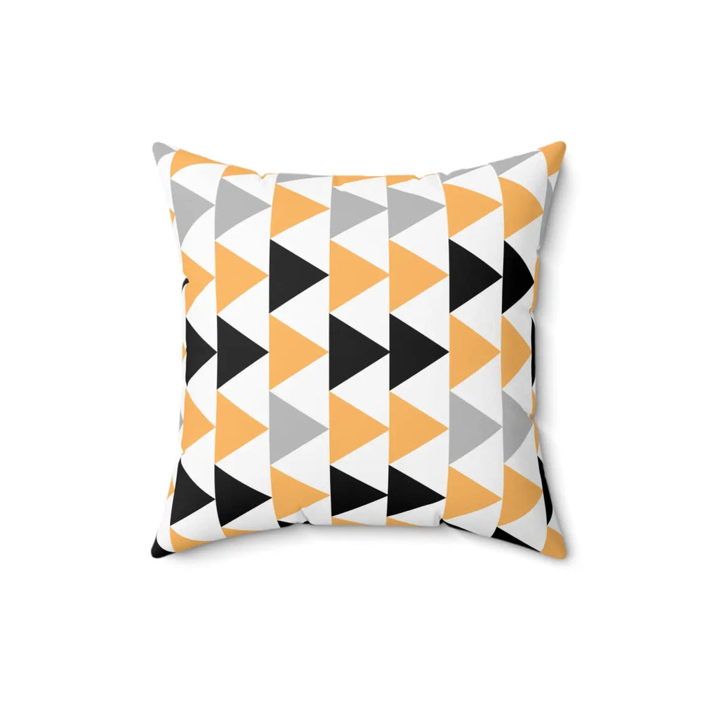 Bold Grey Black Polyester Square Pillow - Spun Comfort - DipaliZ
