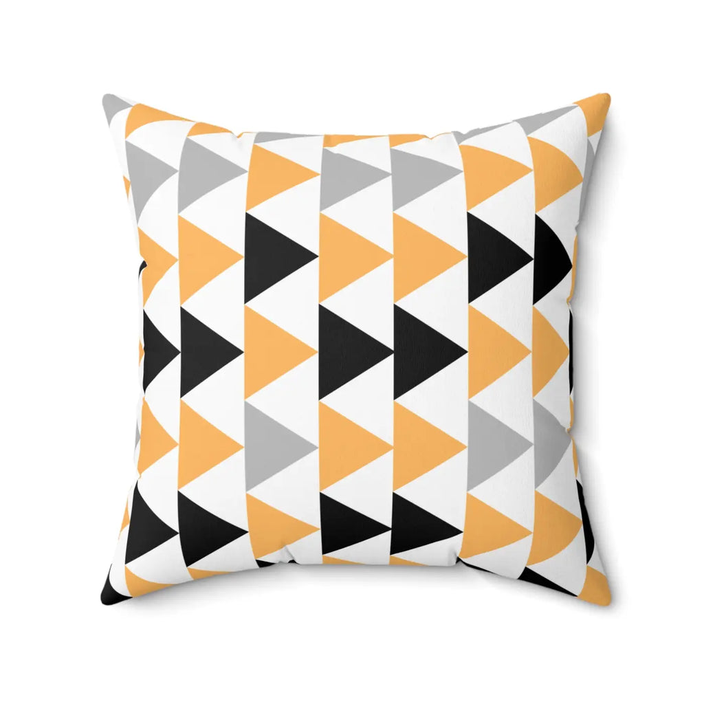 Bold Grey Black Polyester Square Pillow - Spun Comfort - DipaliZ