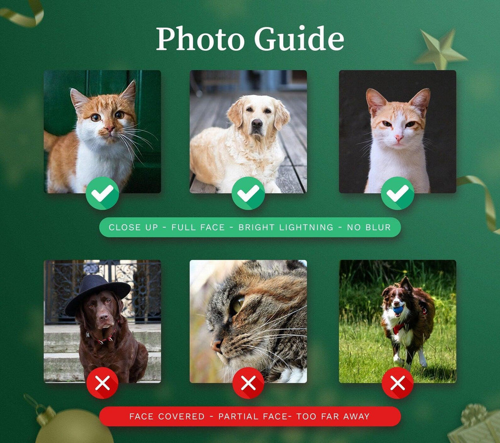 Custom Pet Christmas Phone Case with Dog Cat Photo, Personalized Gift