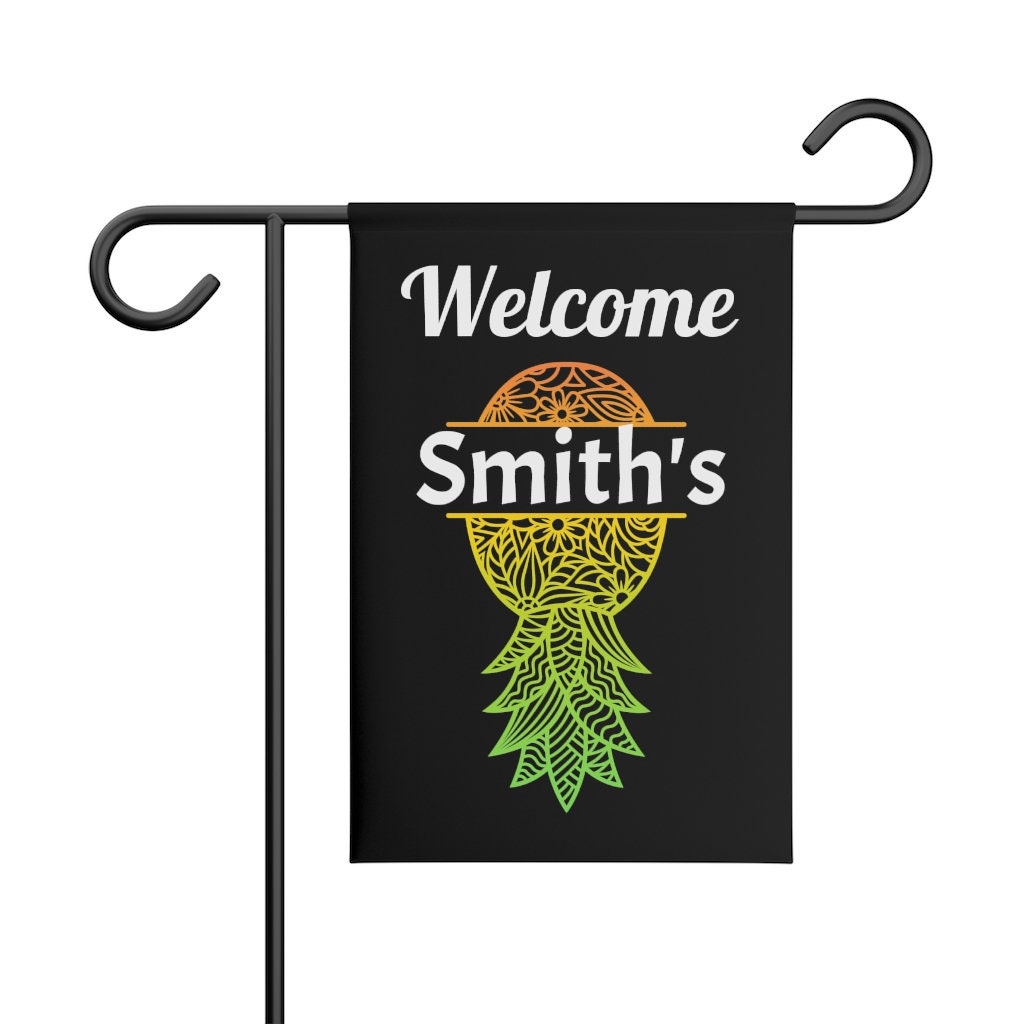 Welcome Upside Down Pineapple Mail Box or Garden Flag, Small