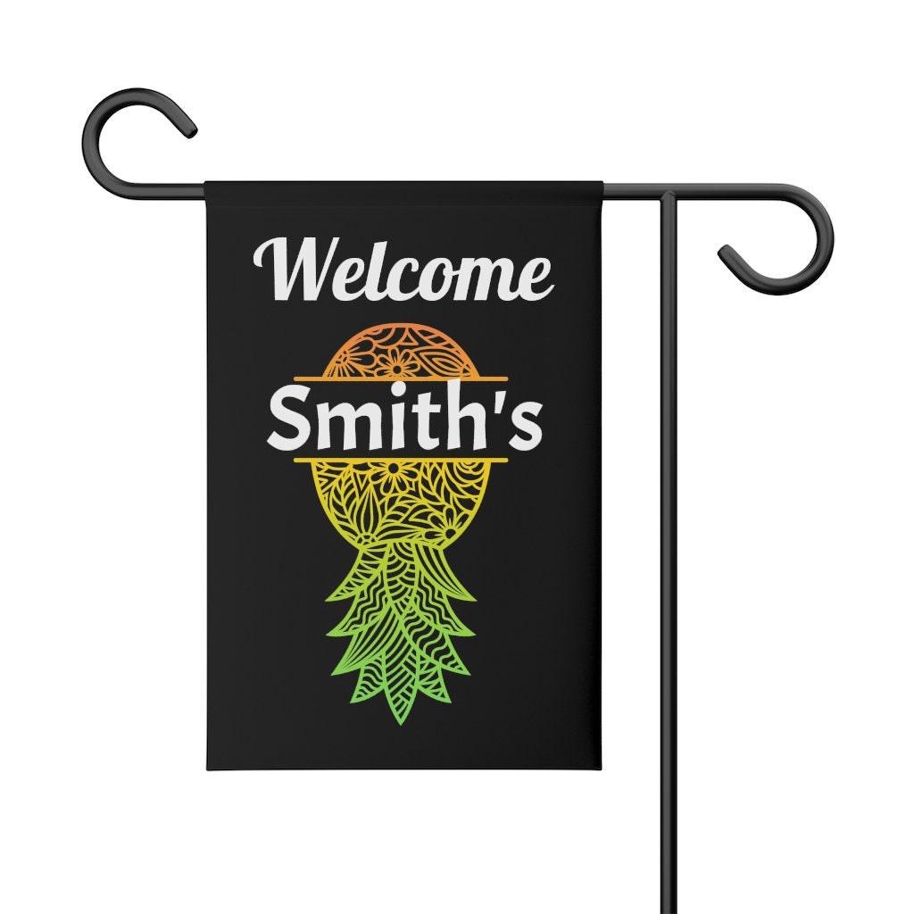 Welcome Upside Down Pineapple Mail Box or Garden Flag, Small