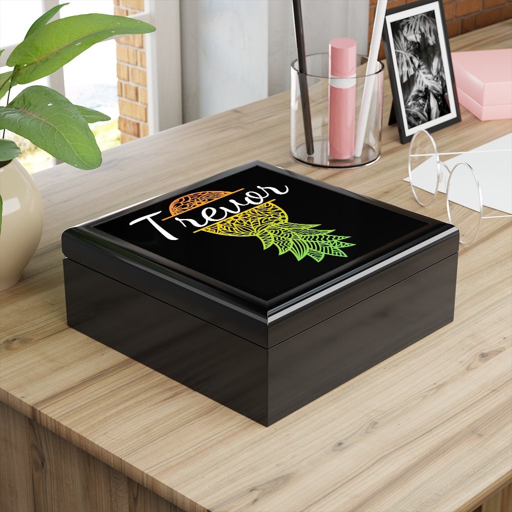 Upside Down Pineapple Personalized  Accessory Box