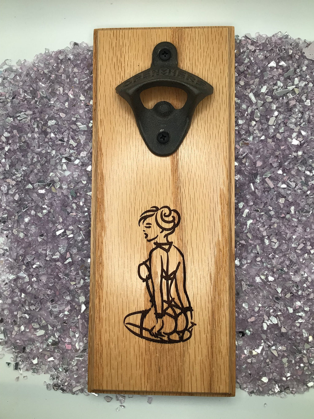 Submissive Women Wood Bottle Opener
